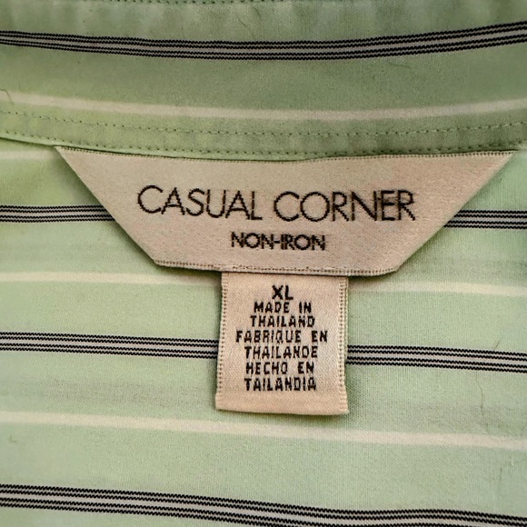 Casual Corner Non Iron Womens Long Sleeve Button Front Blouse Size XL Mint Green - Picture 5 of 12